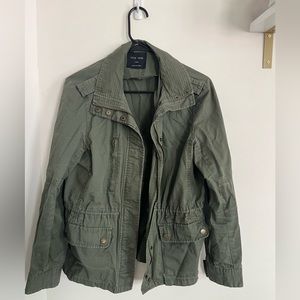 Boutique Branded Love Tree Utility Green Jacket